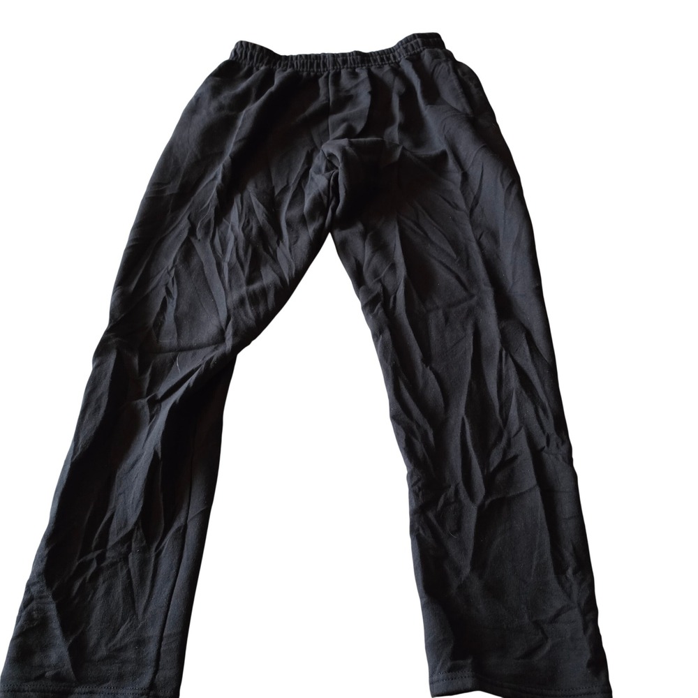 Fruit of the Loom Mens Black Fleece Sweatpants Elastic Waist Joggers Size L